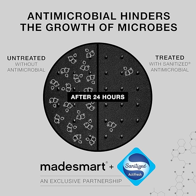 madesmart Antimicrobial 2 Tier Organizer, Pack of 2, Frost