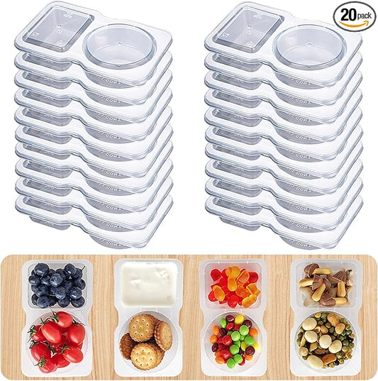 Obfuscate 20Set Snack Containers,Reusable Snack Containers with Lids,Snack Pack Containers for Portion Control and Meal Prep Lunch Containers for School Office Travel