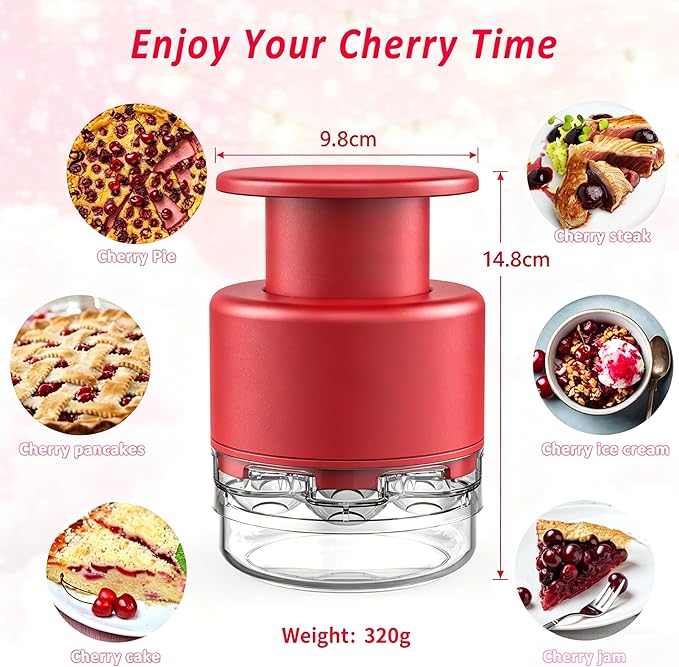 Cherry Pitter - Makmzoon Multi Cherries Corer Stainless Steel Pitter Tool Making Cherry Jam - 7 Cherries