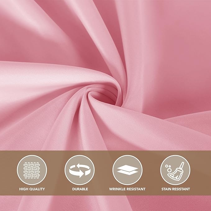 sancua Pink Tablecloths for 8 Foot Rectangle Tables, 8 Pack - Washable Polyester Fabric Table Cloth for Wedding Christmas Party, Birthday, Banquet Reception, 60x120 Inch