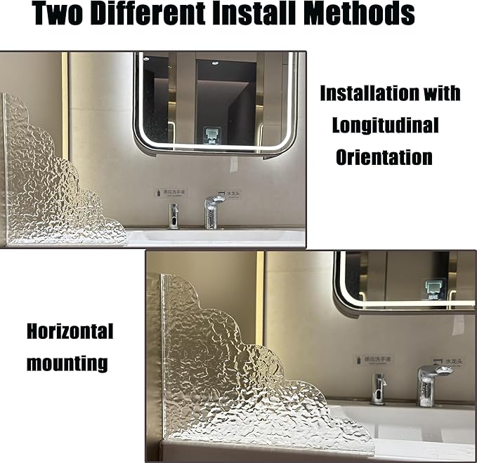 2-Pack Shower Splash Guard-Large Waterproof Self-Adhesive Shower Corner Guards for Bathtub, 11.5 x 9.1 inches