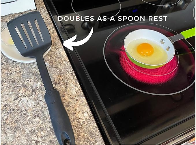 THE ORIGINAL Crack'em Egg Cracker & Spoon Rest (Cobalt Blue) - Perfectly Cracks Eggs & Contains Messes - Easy to Use & Clean - Great for Kids - Prevents Broken Yolks