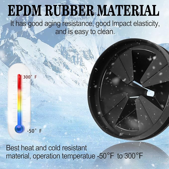 Garbage Disposal Splash Guard, 3 3/8" Upgraded for InSinkErator Evolution Series QCB-AM Sink Baffle Drain Insert, Kitchen Sink Splash Guard Sink Stopper Removable Garbage Disposer (Black 1 pcs)