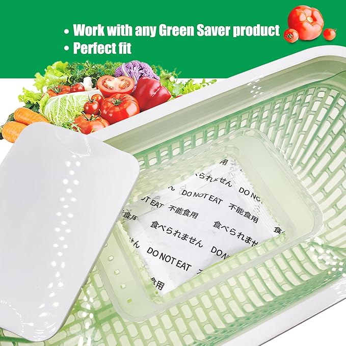 12 Pack Produce Saver Refills Kit for OXO GreenSaver Produce Keepers and Crisper Inserts, Keep Fruits Veg Fresh, Also Compatible with Bluapple Produce Freshness Saver Balls and other Produce Savers