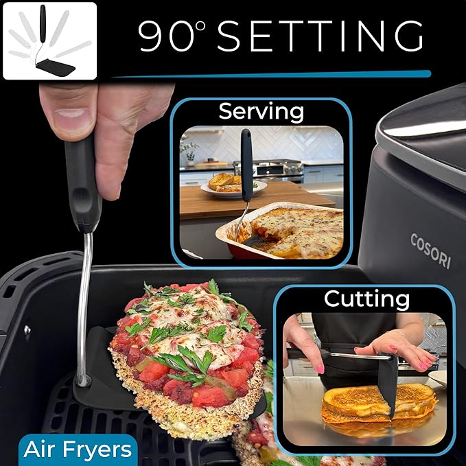 Adjustable Angle Spatula - New PPSU material - Turner and Flipper for Eggs, Pancakes, Burgers - Swappable Spatula Heads - Thin, Heat Resistant - Non-Stick Cookware Safe