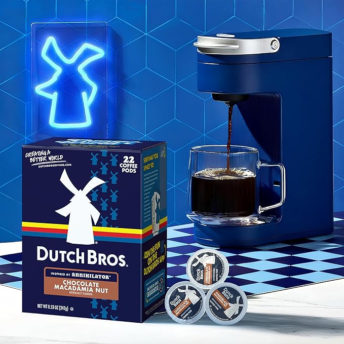 Dutch Bros Chocolate Macadamia Nut Flavored Coffee inspired by Annihilator®, 22 Count, Medium Roast, Single Serve Coffee Pods for Keurig K-Cup Brewers