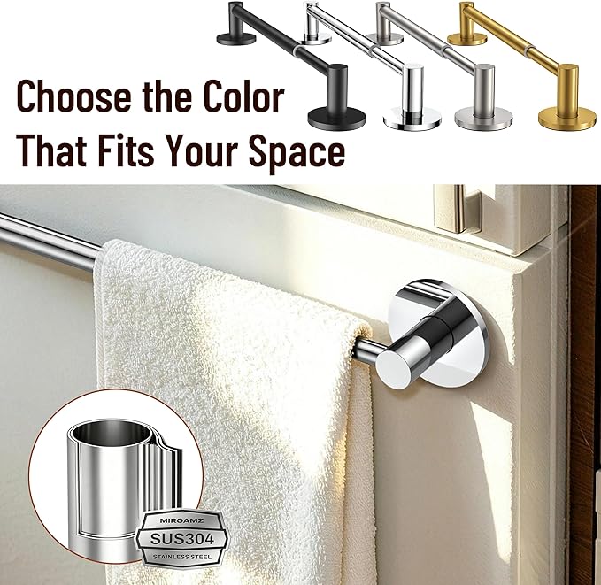Magnetic Towel Bar, Adjustable Towel Rod with Larger Magnetic Base & Hidden Magnet Design, Non-Slip Magnetic Towel Holder for Refrigerator, Dishwasher, Oven, Washer (Chrome, 1Pack)