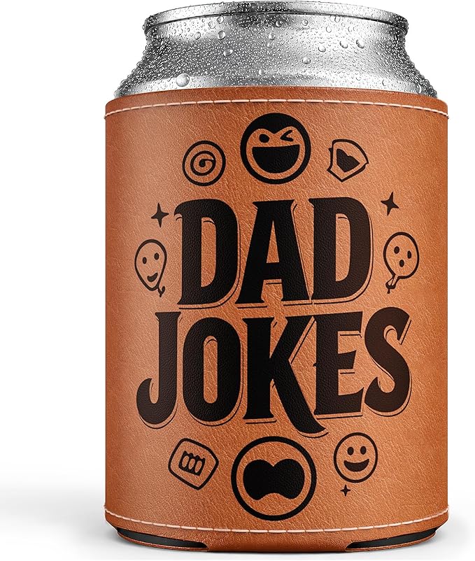 Fathers Day Gift for Dad- Keeps Cold 12Oz Can Cooler Insulated No Wet Hands, Dad Birthday Gifts from Daughter Son with Gift Box for Father's Day Retirement, Cauife Slim Can Koozie for Beer Soda