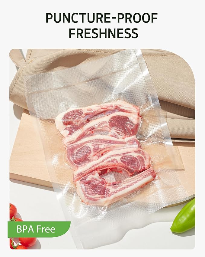 Syntus 11" x 150' Vacuum Sealer Bags for Food with Cutter, Vacuum Sealer Bags Roll Keeper BPA-free Heavy-duty Commercial Grade for Food Storage, Meal Prep and Sous Vide