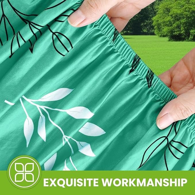 Smiry Spandex Fitted Tablecloth for 5 Foot Rectangle Tables, Washable Picnic Table Cover with Elastic, Stretch Reusable Table Cloth for Outdoor, Camping, Dining & Kitchen (Sage Green Leaf, 30"x60")