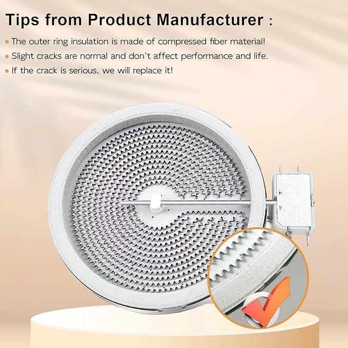 Upgraded WB30T10145 5.5" Single Radiant Surface Element Compatible with GE Samsung and LG Electric Range, DG47-00060A 1652042812 Range Oven Heating Element Replace PS2370248