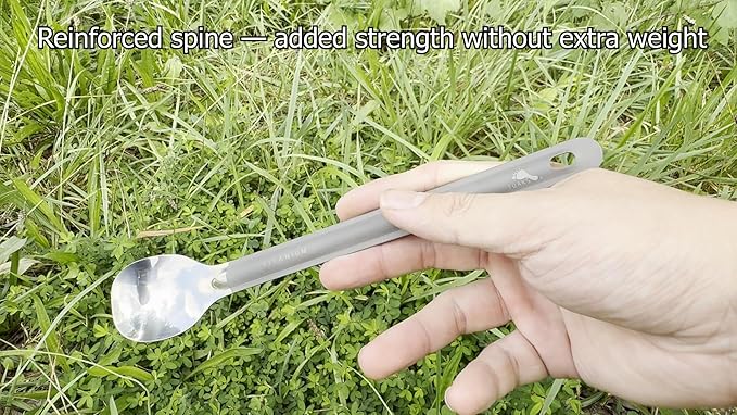 TOAKS Titanium Long Handle Spoon with Polished Bowl