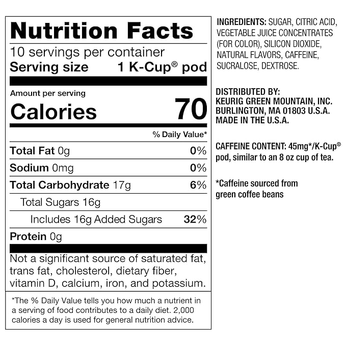 The Original Donut Shop Iced Refreshers, Mango Dragonfruit Lemonade Flavor, Keurig Single Serve K-Cup Pods, 60 Count (6 Packs of 10)
