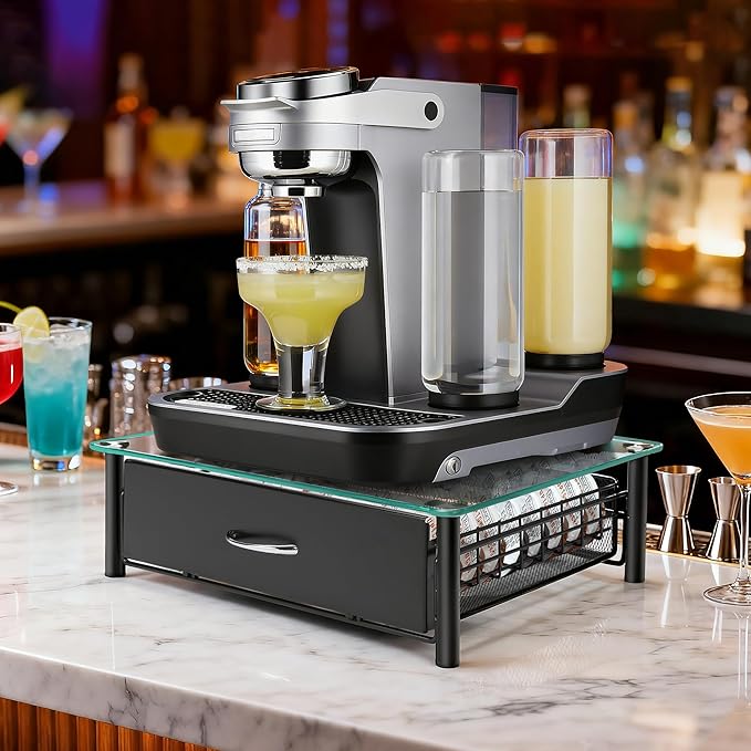 Cocktail Beverage Storage Drawer for Bartesian Capsules, Cocktail Pod Holder Organizer for Bartesian Cocktail Machine Compatible with BEV by Black & Decker Cocktail Machine, Holds Up to 36 Capsules