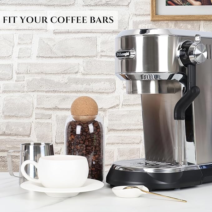 Coffee Spoon Rest for Coffe Bar Accessories, Ceramic Spoon Holder for Coffee Station, Small Spoon Rest for Kitchen Counter, Cute Coffee Bar & Corner Space Decor (Comes with Gold Coffee Spoon)