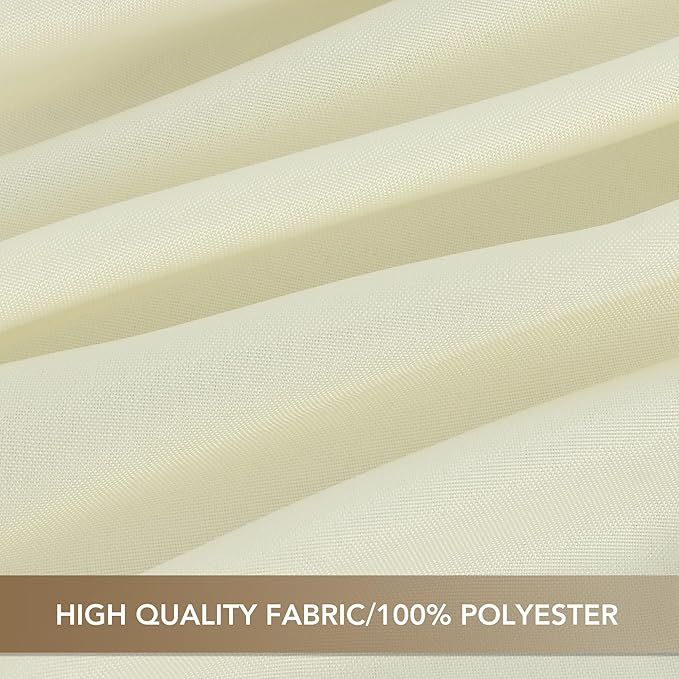 sancua Rectangle Tablecloths for 6 Foot Tables, 6 Pack - Washable Polyester Fabric Table Cloth for Wedding Party, Birthday, Banquet Reception, 54x108 Inch, Beige