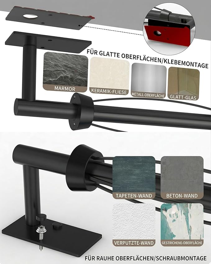 Paper Towel Holder Under Cabinet, Self Adhesive or Wall Mount Matte Black Hanging Paper Towel Holder with Damping Effect, Single Hand Operable, Stainless Steel for Kitchen Bathroom