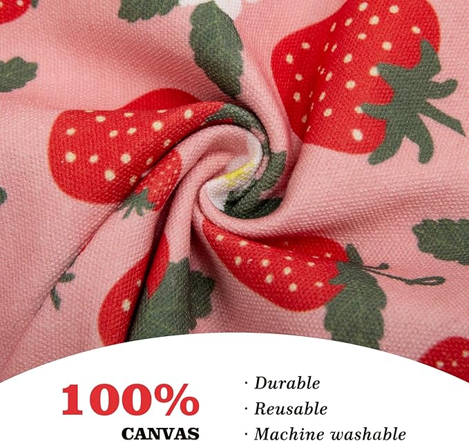 Strawberry Grocery Plastic Bag Holder and Dispenser,Farmhouse Home Decor,Reusable Grocery Accessories Organizer,Garbage Shopping Trash Bags Storage for Kitchen,Gifts for Women Family