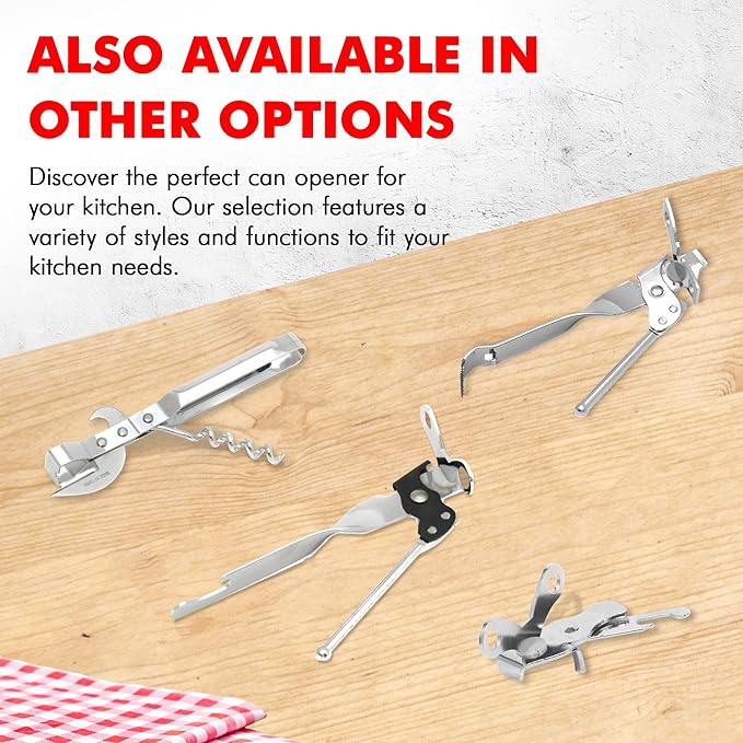 Chef Craft Select 3-in-1 Can Opener, 6 inches in length, Stainless Steel