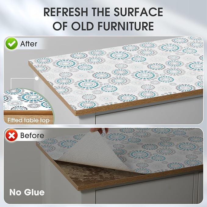 Drawer and Shelf Liner, Non-Slip Kitchen Cabinet Liners Non-Adhesive Thick Strong Grip Waterproof Washable Mats Protect Dresser Shelves Cupboard Bathroom Cabinets, Spiral, 24 in X 30 FT