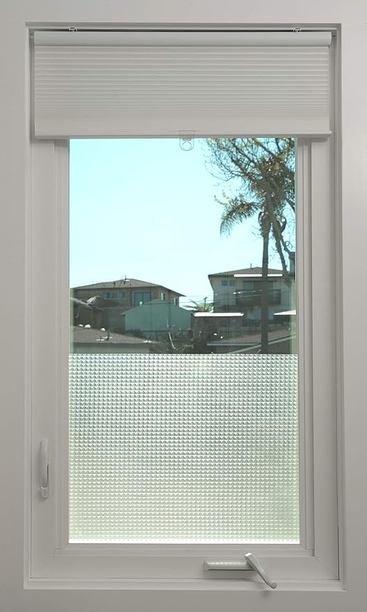 Con-Tact Brand Shelf Liner and Privacy Film, Clear Cover Self-Adhesive Semi-Transparent Liner, 18'' x 9', Frosty Diamonds (09F-C9903-12)