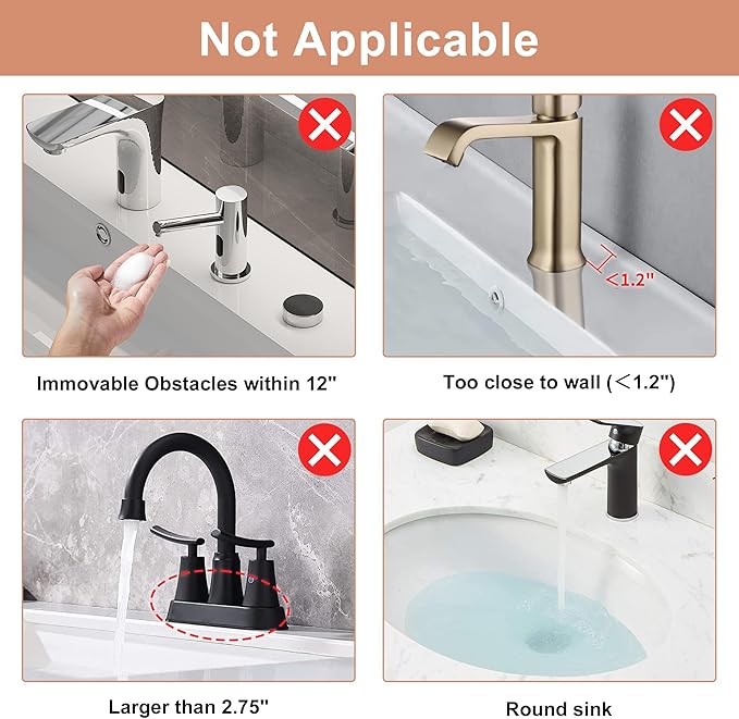 23.6 inch Silicone Faucet Mat for Kitchen Sink - 6° Slope & Fasten Button Design, Quick-Dry Splash Guard Water Catcher Behind Faucet, RV/Bathroom Safe (Gray)