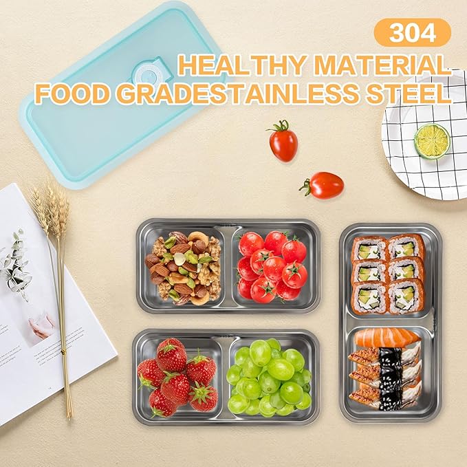 Obfuscate Stainless Steel Snack Containers,Reusable Snack Containers with Lids,Snack Box and Lunch Container for Office and Travel 1Pcs