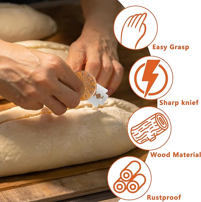 UFO Bread Lame Cutter for Homemade Sourdough,Bread Scorer Tool for Sourdough with 5 Blades and Case,Slashing Tool Bread Cutting Knife for Artisan Bread and Baguette Makers,Aurora