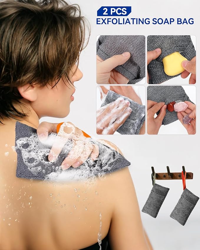 PEISAINOX Travel Soap Case, Leakproof Soap Container with Lid, Portable Bar Soap Holder for Traveling, Soap Dishe for Bathroom, Shower, Gym, School, Camping, Vacation, Outdoor (Clear&Gray)