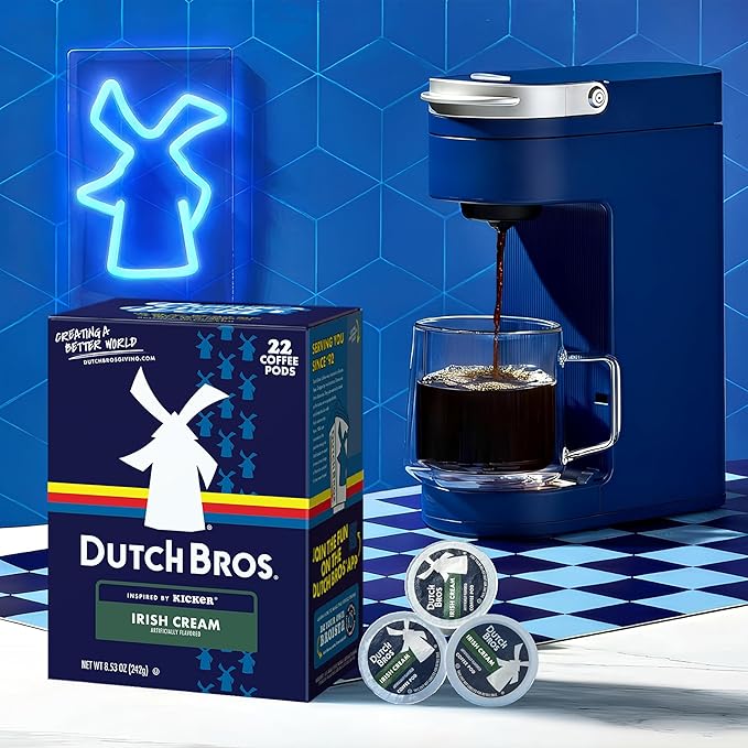Dutch Bros Irish Cream Flavored Coffee inspired by Kicker®, 22 Count, Medium Roast, Single Serve Coffee Pods for Keurig K-Cup Brewers