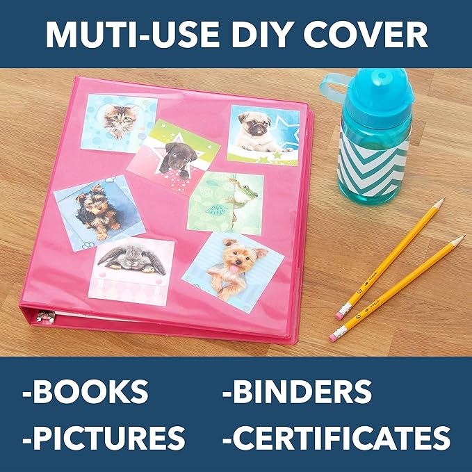 Con-Tact Brand Creative Clear Covering, Versatile and Self-Adhesive Shelf Liner, Ideal Privacy Film, Protective Clear Vinyl, 18'' x 16', Matte