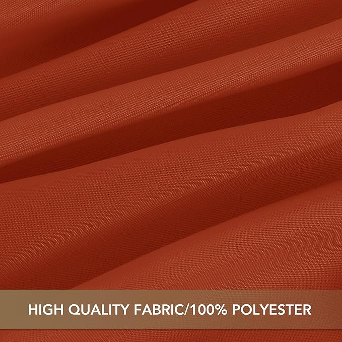 sancua Thanksgiving Round Tablecloth 108 Inch Diameter, 8 Pack Rust Circle Polyester Fabric Fall Table Cloth for Holiday Party Reception, Washable Table Cover Burnt Orange (Fit 42-96 Inch Tables)