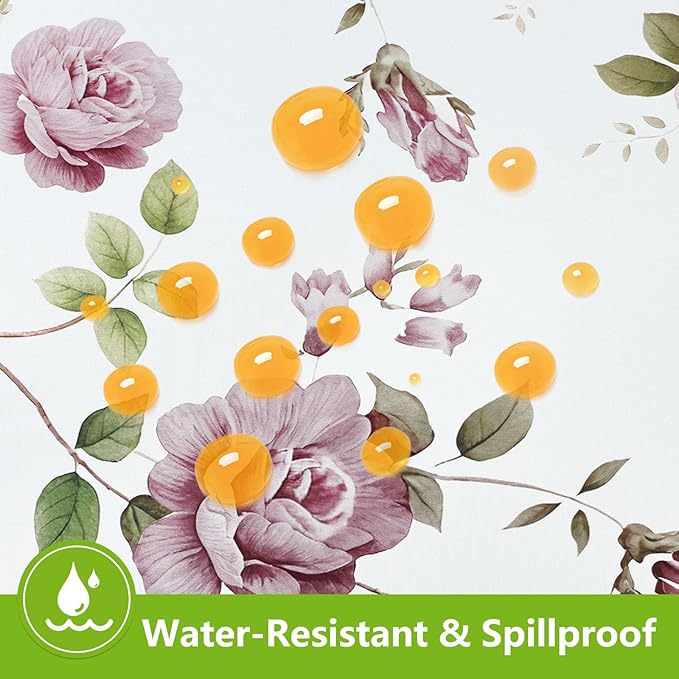 Smiry Spandex Fitted Tablecloth for 4 Foot Rectangle Tables, Washable Picnic Table Cover with Elastic, Stretch Reusable Table Cloth for Outdoor, Camping, Dining & Kitchen (Flowers, 24"x48")