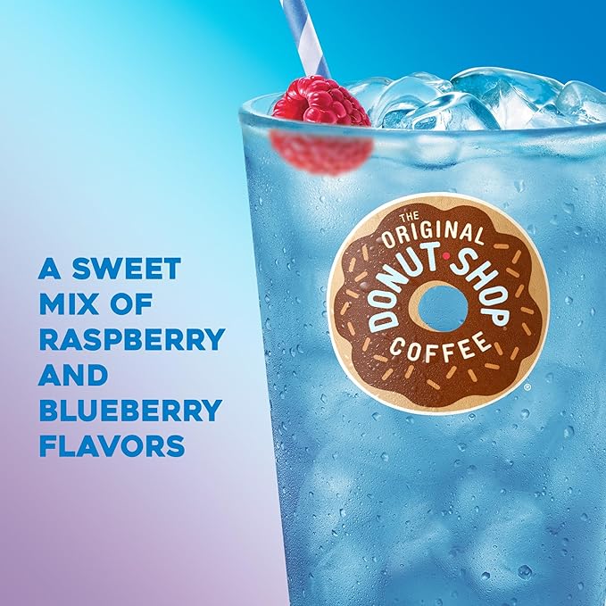 The Original Donut Shop Iced Refreshers, Berry Chill, Brew Over Ice Single Serve Keurig K-Cup Pods, 60 Count (6 Packs of 10)