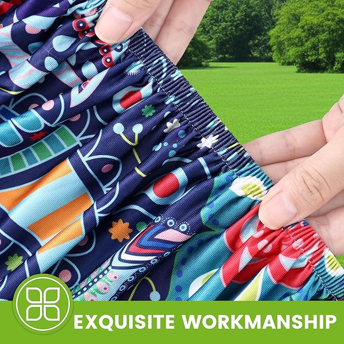 Smiry Spandex Fitted Tablecloth for 5 Foot Rectangle Tables, Washable Picnic Table Cover with Elastic, Stretch Reusable Table Cloth for Outdoor, Camping, Dining & Kitchen (Paisley, 30"x60")