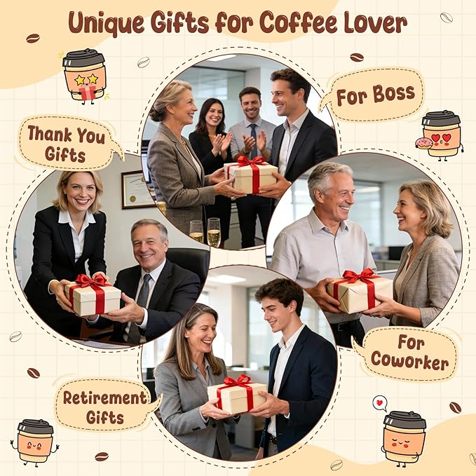 Coffee Retirement Gifts for Coworker Boss Women Men, Handmade crochet Decoration The World’s Longest Coffee Break Latte Espresso Lover Gift, Best Retired for Teacher Mom Nurse Leaving Goodbye