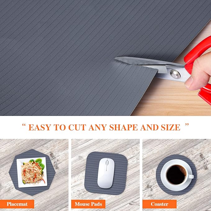 Shelf Liners for Kitchen Cabinets, Non-Adhesive, 12Inch x 30Ft, Non-Slip Kitchen Drawer Liner, Waterproof Durable Cabinet Liners for Shelves, Pantry, Dark Gray