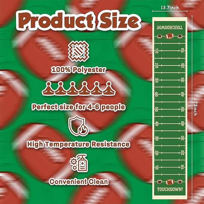 OHOME Super Game Bowl 2027 - Game Day Table Runner for Football Party Decorations - Super Game Bowl Decor Party Supplies Football Theme Birthday Decorations Banner for Home