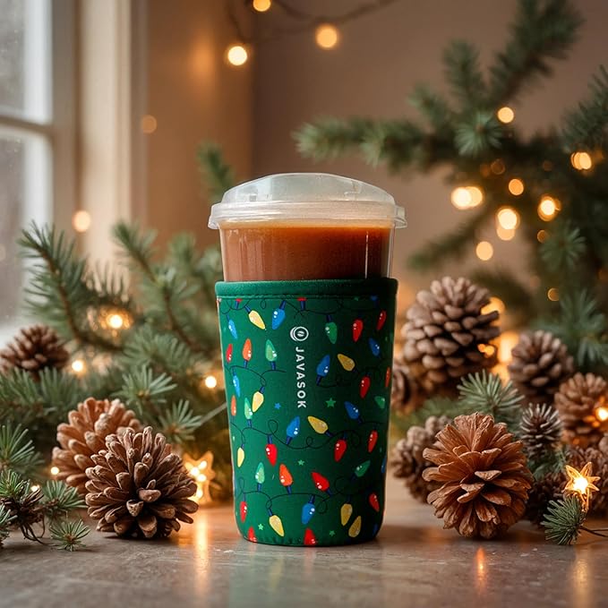 Sok It JavaSok Iced Coffee & Cold Soda Insulated Neoprene Cup Sleeve (Get Lit, Large: 30-32oz)