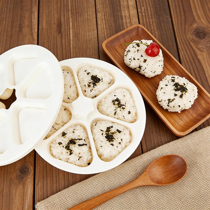 Onigiri Mold Triangle Rice Mold Large Onigiri Maker for Making and Storing Sushi, White