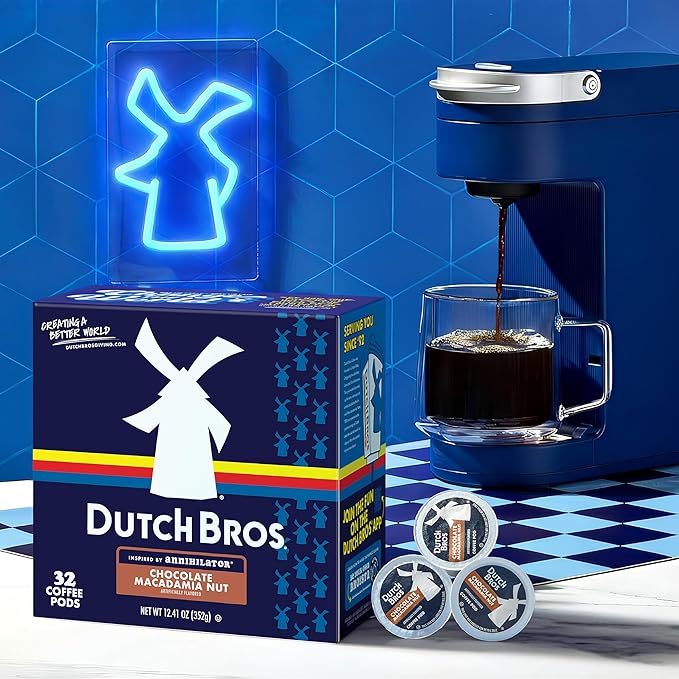 Dutch Bros Chocolate Macadamia Nut Flavored Coffee inspired by Annihilator®, 32 Count, Medium Roast, Single Serve Coffee Pods for Keurig K-Cup Brewers