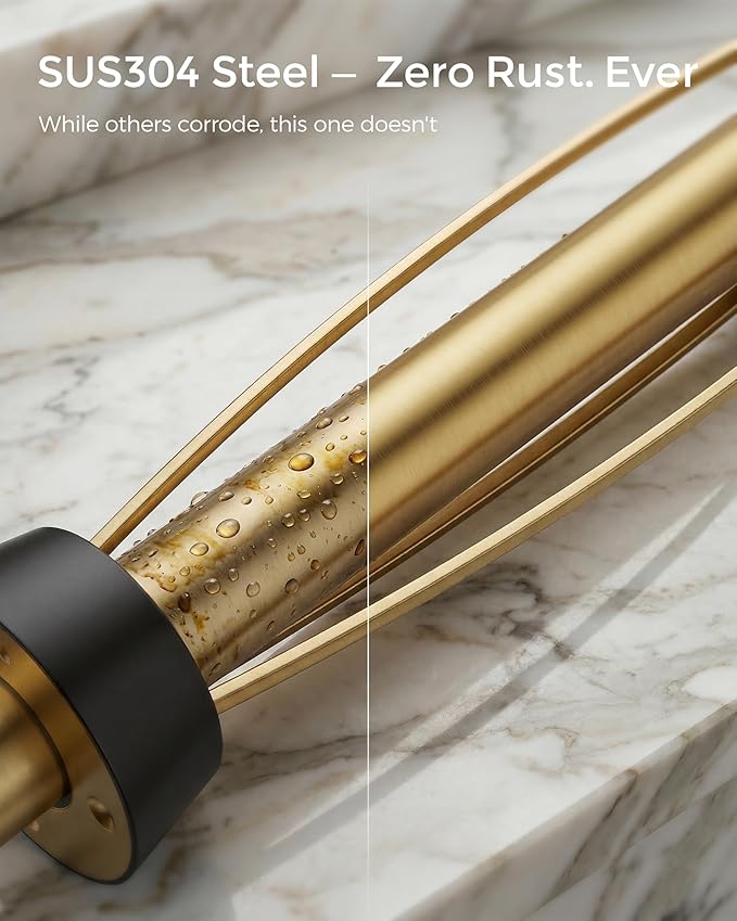 Gold Paper Towel Holder Under Cabinet, Self Adhesive or Wall Mount Hanging Paper Towel Holder with Damping Effect, Single Hand Operable, Stainless Steel for Kitchen Bathroom