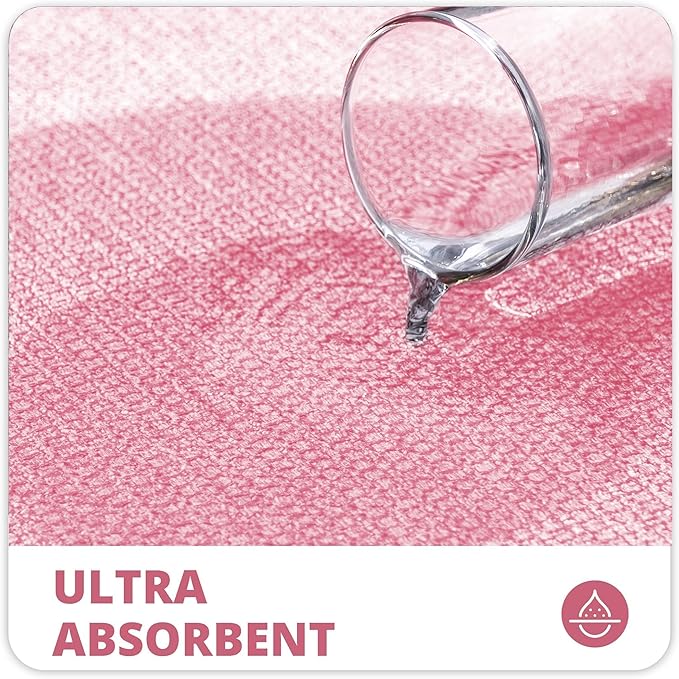 Bath Mat,Ultra Thin Bathroom Runner Rugs,Large Bath Mats for Bathroom,Quick Dry,Non-Slip,Machine Washable,Low Pile,Bath Rug,Shower Outside,Sink,Home Decor Accessories.Pink,1'9"x3'11"（21x47inch）