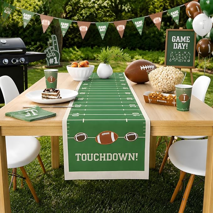 OHOME Super Game Bowl 2027 - Game Day Table Runner for Football Party Decorations - Super Game Bowl Decor Party Supplies Football Theme Birthday Decorations Banner for Home