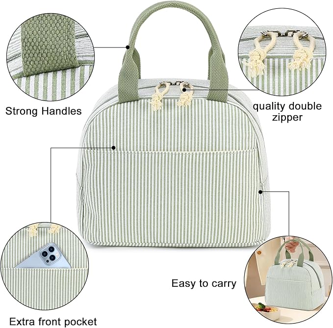 Bluboon Lunch Box for Women Men Cute Lunch Bag Reusable Insulated Lunch Bags Large Capacity Lunchbox Cooler for Work Picnic or Travel Gifts for Women Men