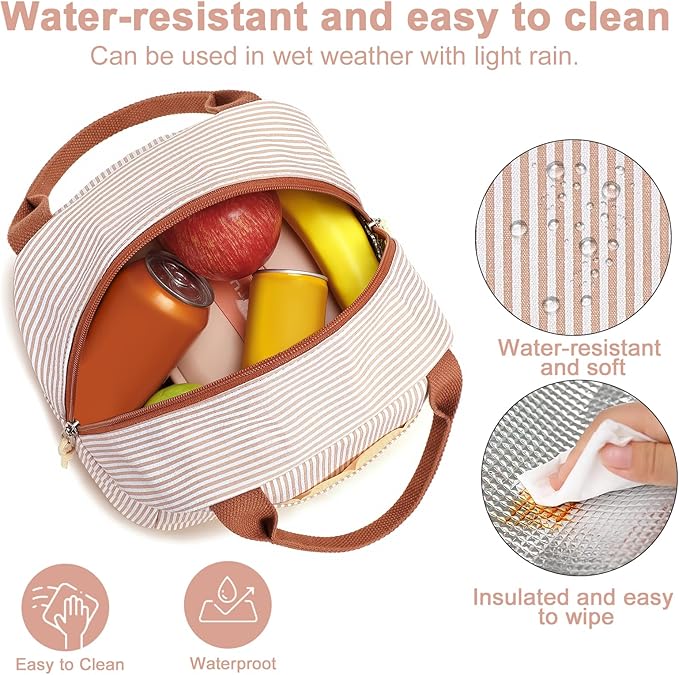 Bluboon Lunch Box for Women Men Cute Lunch Bag Reusable Insulated Lunch Bags Large Capacity Lunchbox Cooler for Work Picnic or Travel