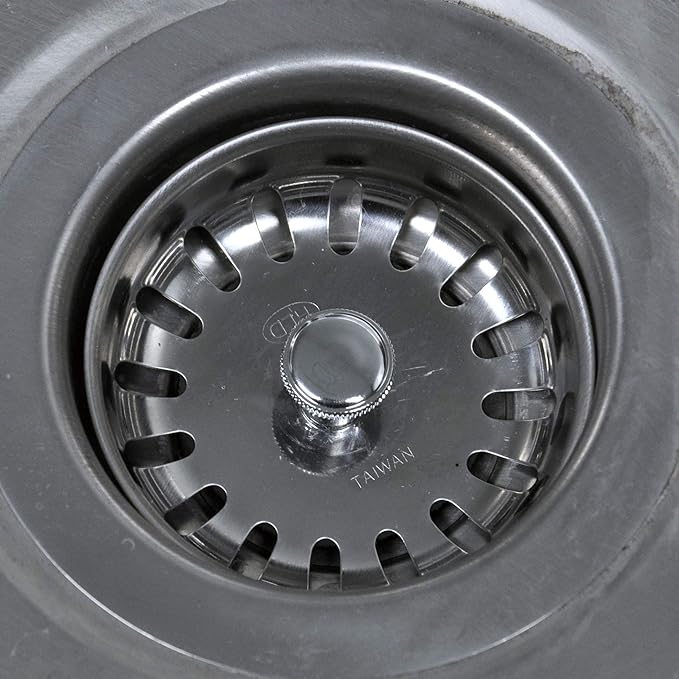 Danco 88275 3-1/4 inch Kitchen Sink Basket Strainer Splash Guard with Stationary Post, Stainless Steel (Pack of 2)