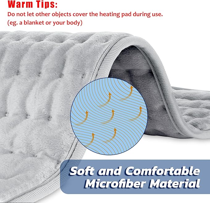 40x20 Inch Electric Heating pad for Back Neck Shoulder Knee Arms Legs- Electric Heat Pads with 6 Heat Settings & Auto Shut Off &Dry/Moist Heat Heating Pad for Birthday Mother Father Girl Men Women