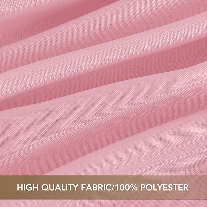 sancua Rectangle Tablecloths for 6 Foot Tables, 6 Pack - Washable Polyester Fabric Table Cloth for Wedding Christmas Party, Birthday, Banquet Reception, 54x108 Inch, Pink