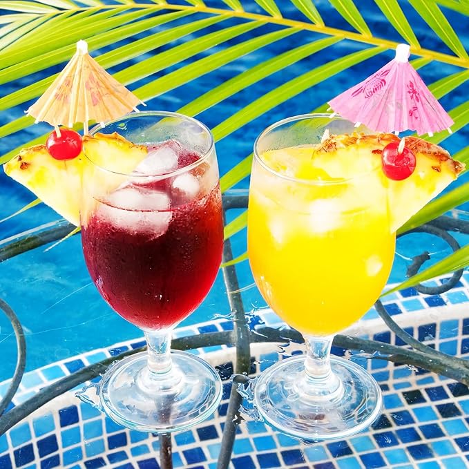50 Pcs Cocktail Umbrellas,4" Mini Paper Drink Umbrellas Toothpicks,Colorful Tropical Luau Party Decorations,Disposable Bar Garnish Picks,Colorful Paper Toothpicks for Party Decorations